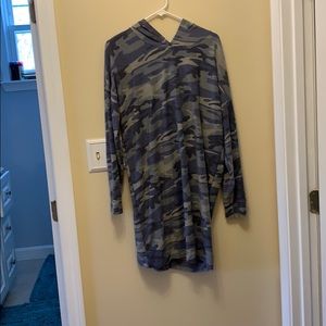 camo hooded dress
